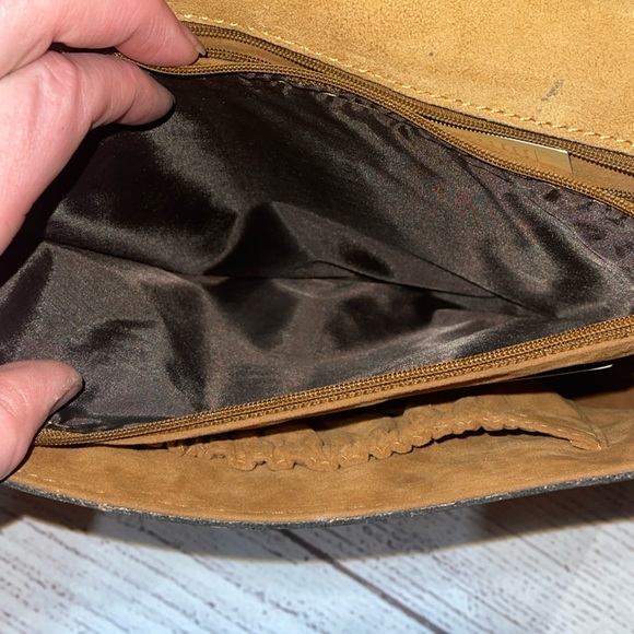 Patricia Nash Leather Crossbody bag Burnished Santillana Sunflower yellow - Picture 6 of 14